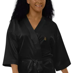 Descendants of The Island Gold hand logo Satin robe