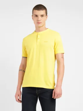 Men's Solid Henley T-shirt