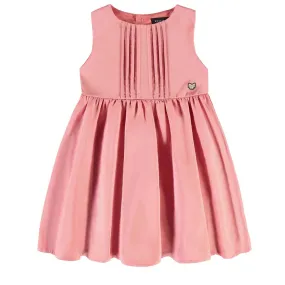 Souris Mini Girls Taffeta Dress - Coral Pink