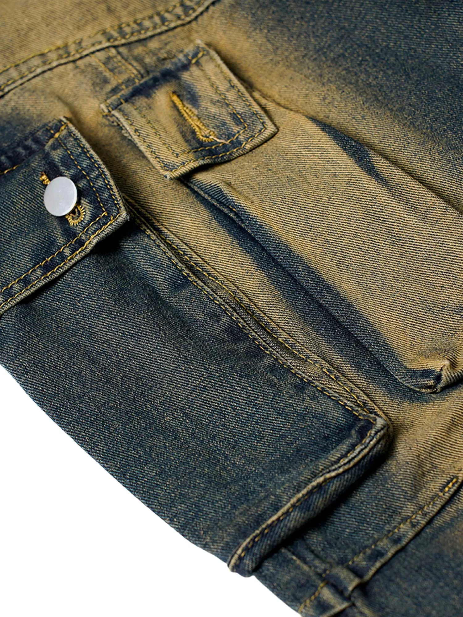 1984 American Street Style Washed Distressed Jeans