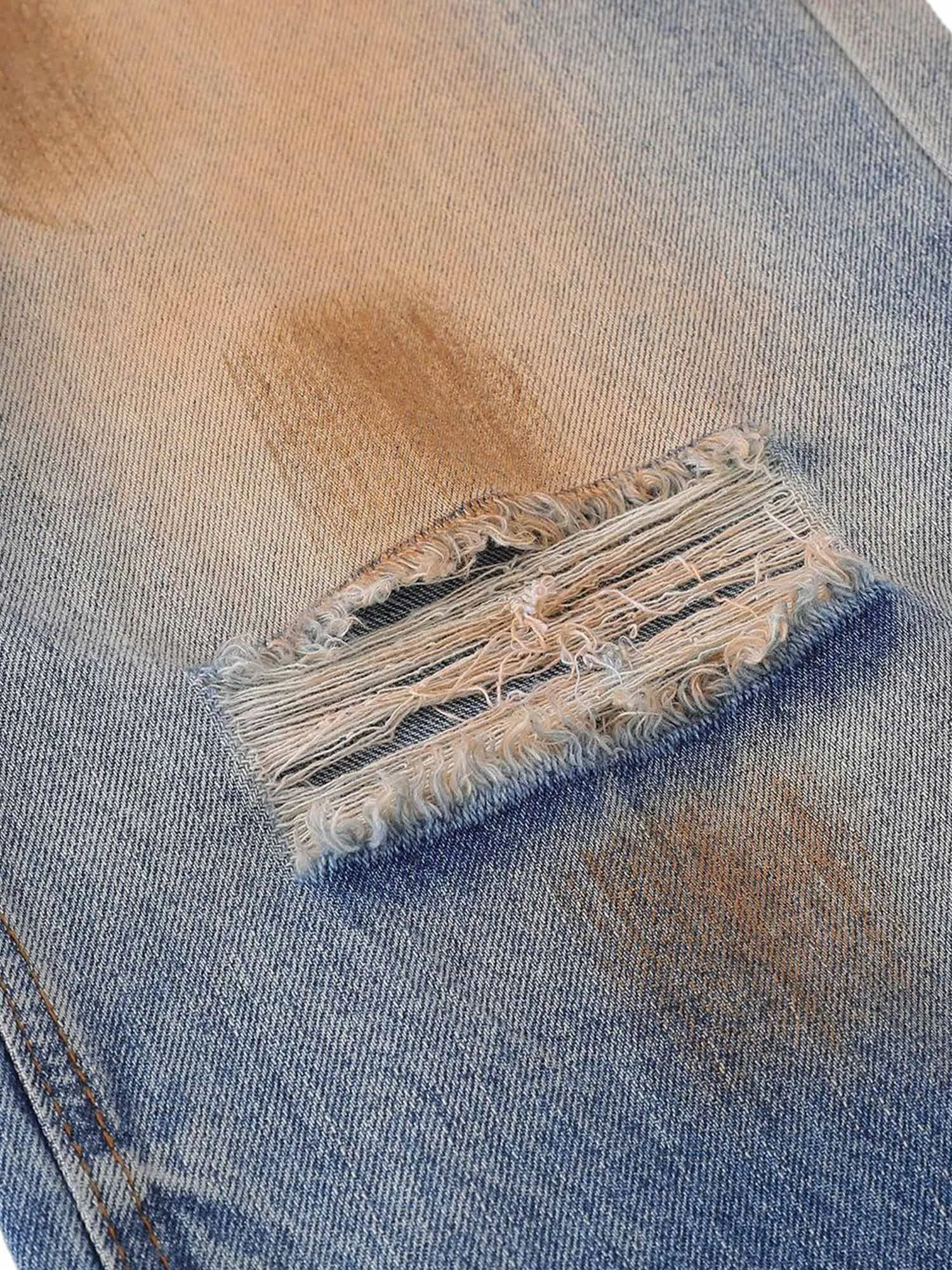 1984 Retro Ripped Washed Patina Street Hip-Hop Jeans