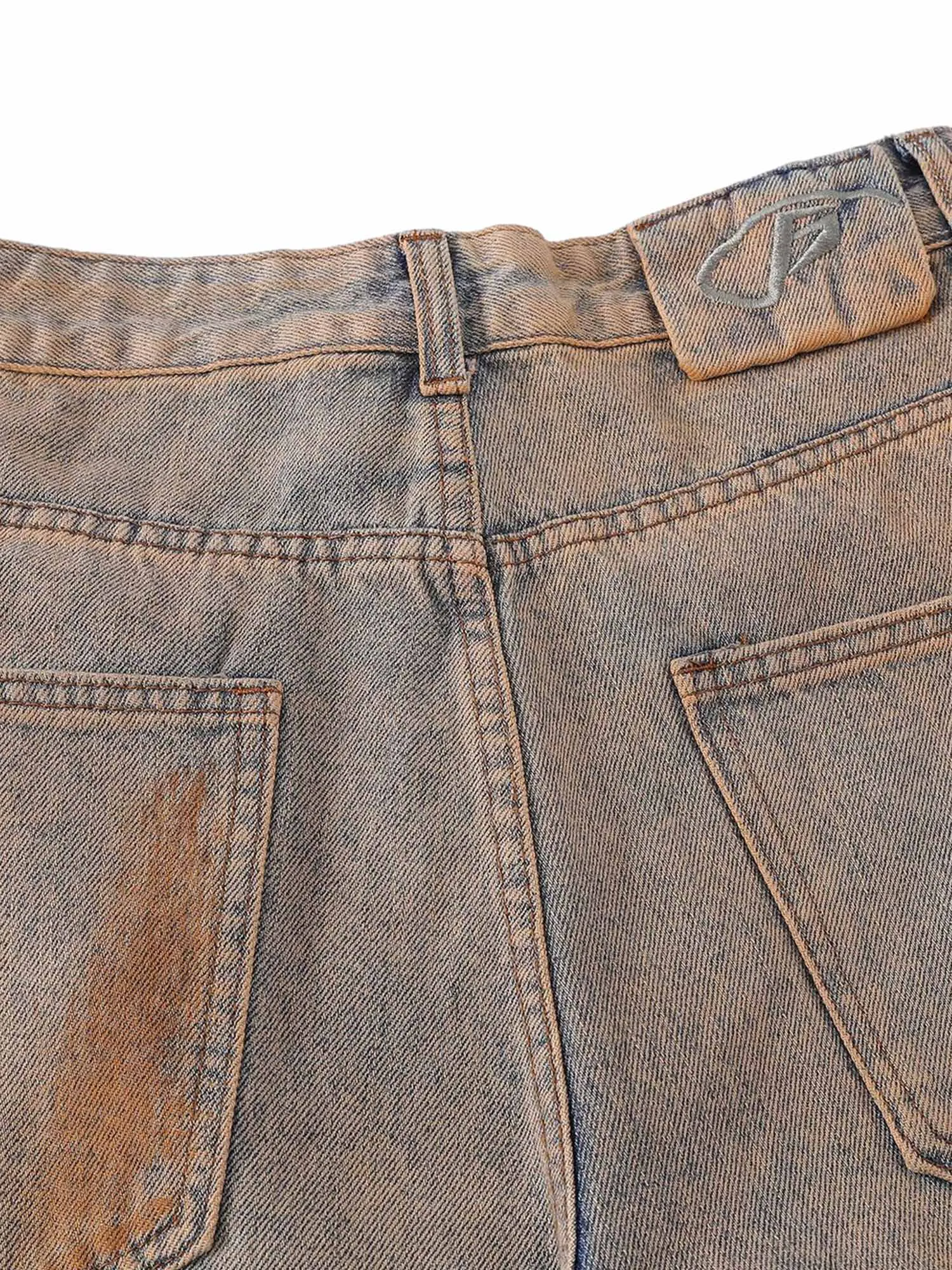 1984 Retro Ripped Washed Patina Street Hip-Hop Jeans