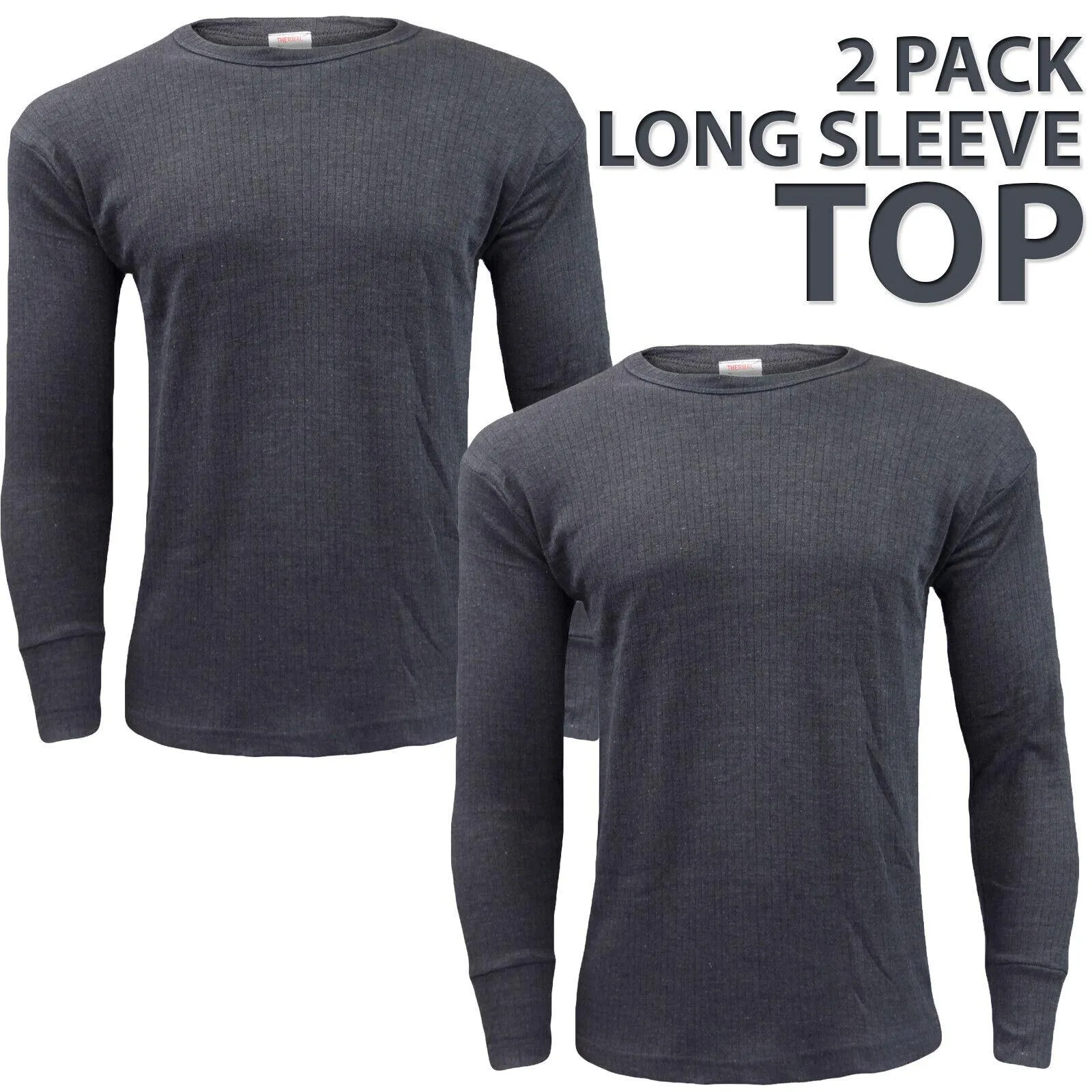 2 Pack Mens Long Sleeves Thermal Top