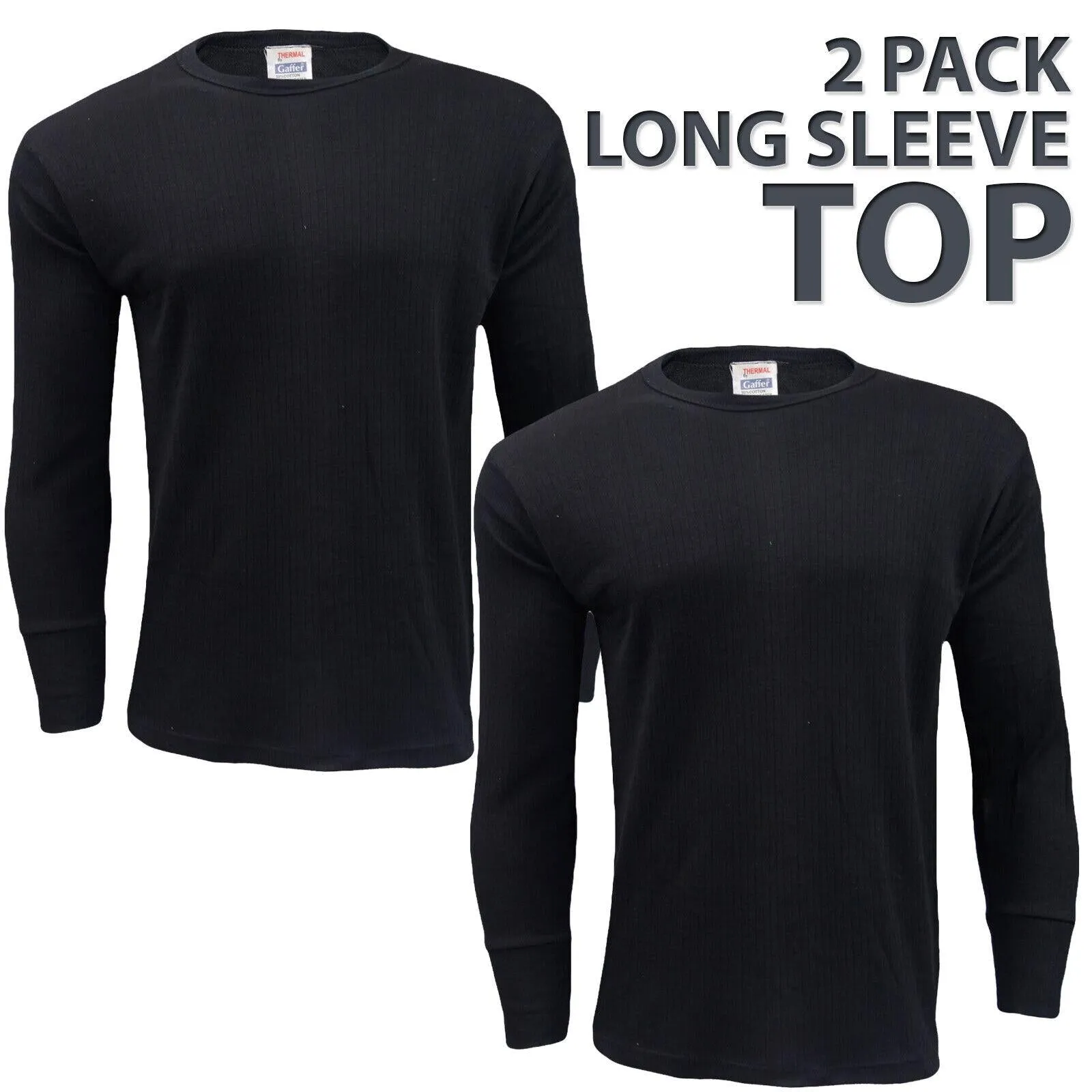 2 Pack Mens Long Sleeves Thermal Top