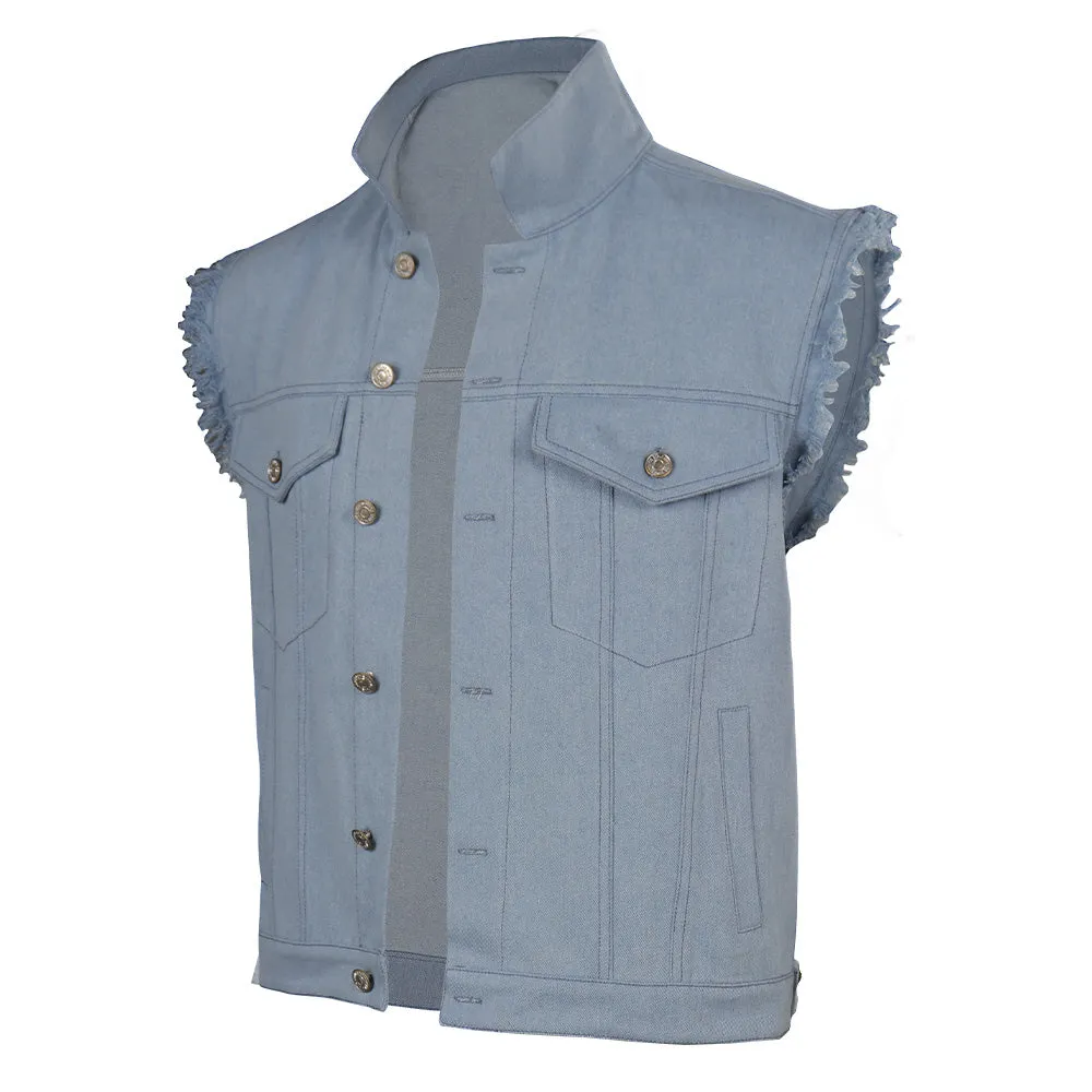 2023 Ken Jeans Denim Vest Outfits Halloween Carnival Suit Cosplay Costume