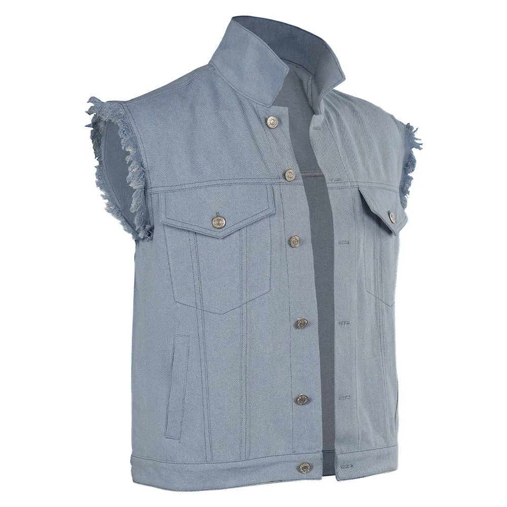 2023 Ken Jeans Denim Vest Outfits Halloween Carnival Suit Cosplay Costume