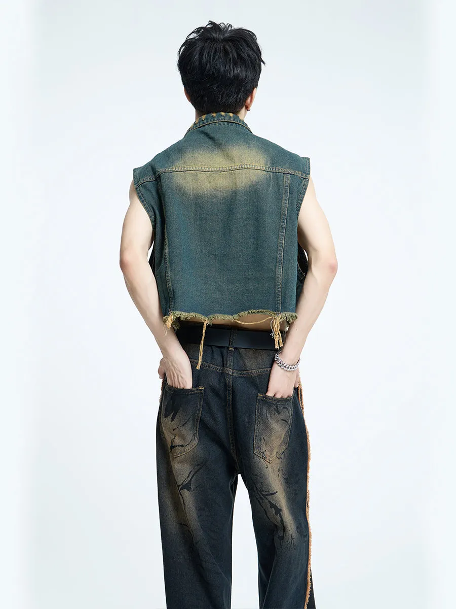 【23s September.】Mud Denim Vest -M