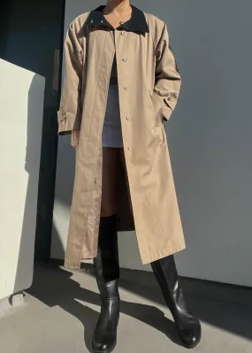 80's Tan & Black Trench (M)