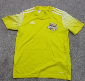 Adidas Football T-Shirt Youth Boys Medium Yellow San Antonio United Soccer Club