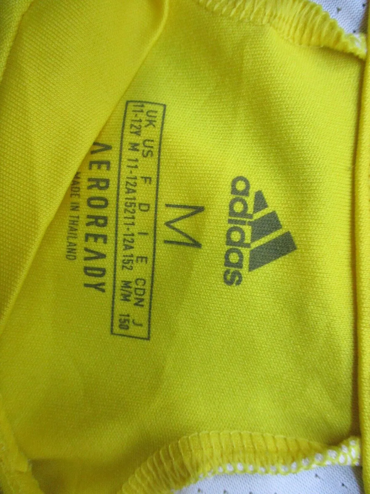 Adidas Football T-Shirt Youth Boys Medium Yellow San Antonio United Soccer Club