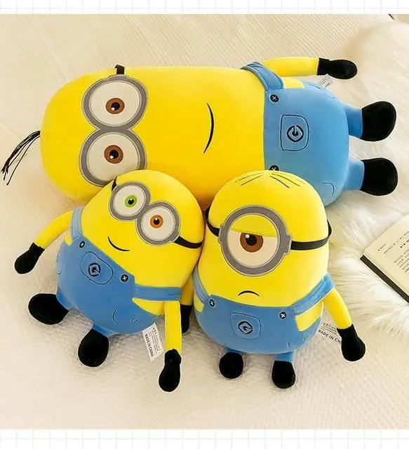 Adorable Minions Plush Toy - Bob & Stuart in Jeans Soft Dolls | Ideal Christmas & Birthday Gifts for Kids