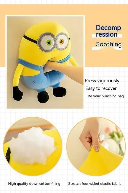 Adorable Minions Plush Toy - Bob & Stuart in Jeans Soft Dolls | Ideal Christmas & Birthday Gifts for Kids