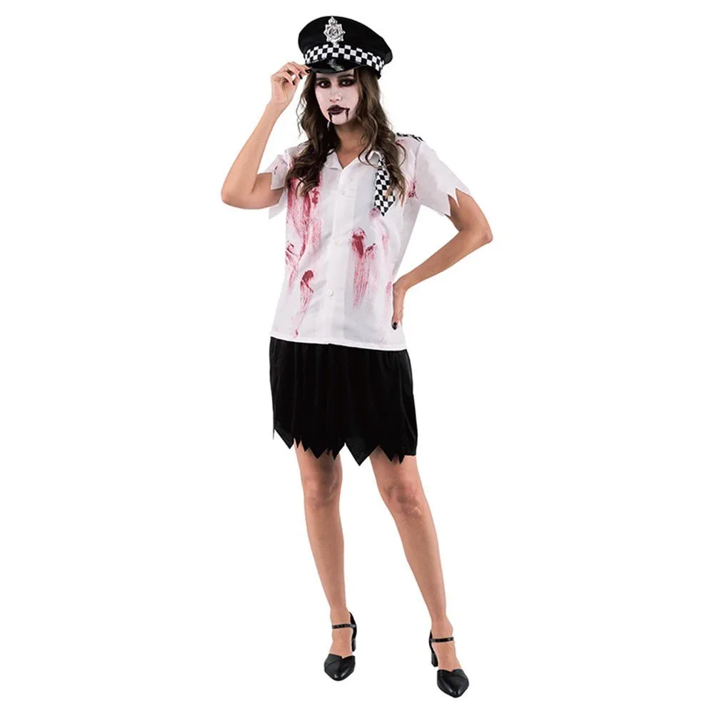 Adult Zombie Police Woman Costume