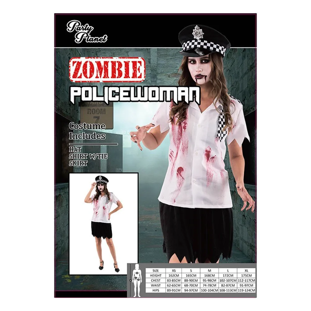 Adult Zombie Police Woman Costume