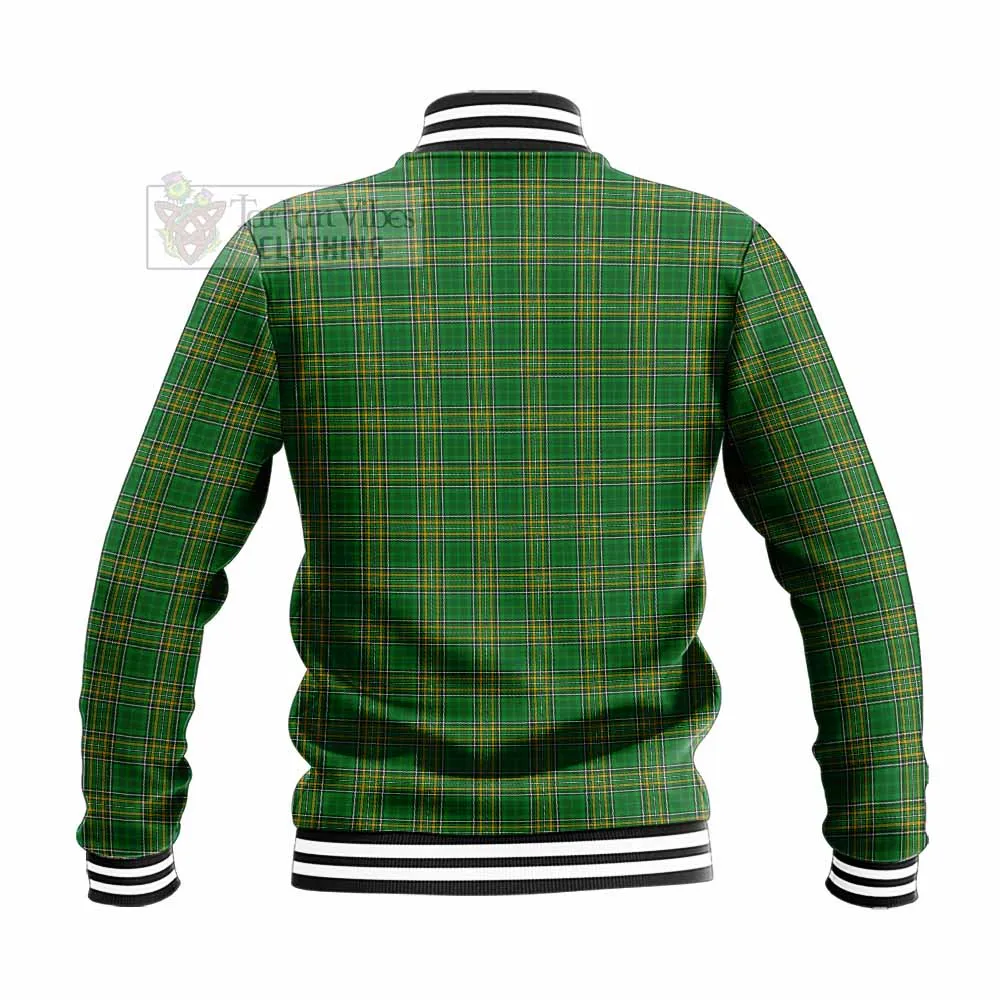 Ambrose Irish Clan Tartan Baseball Jacket with Coat of Arms