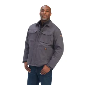 Ariat Men's Rebar DuraCanvas Sherpa Lined Grey Jacket 10041505