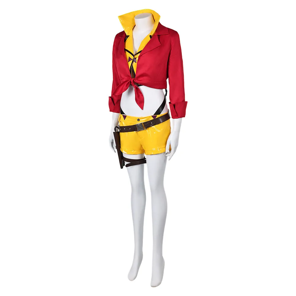 Ashe Women Red Cowboy Outfit Party Carnival Halloween Cosplay Costume