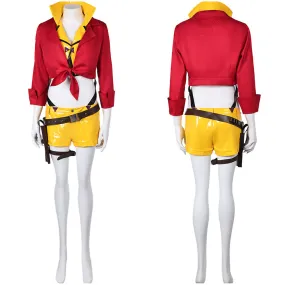 Ashe Women Red Cowboy Outfit Party Carnival Halloween Cosplay Costume