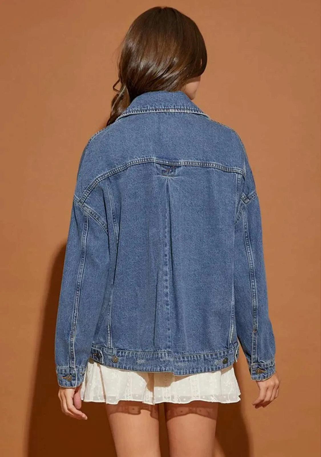 Back Peated Jacket Denim