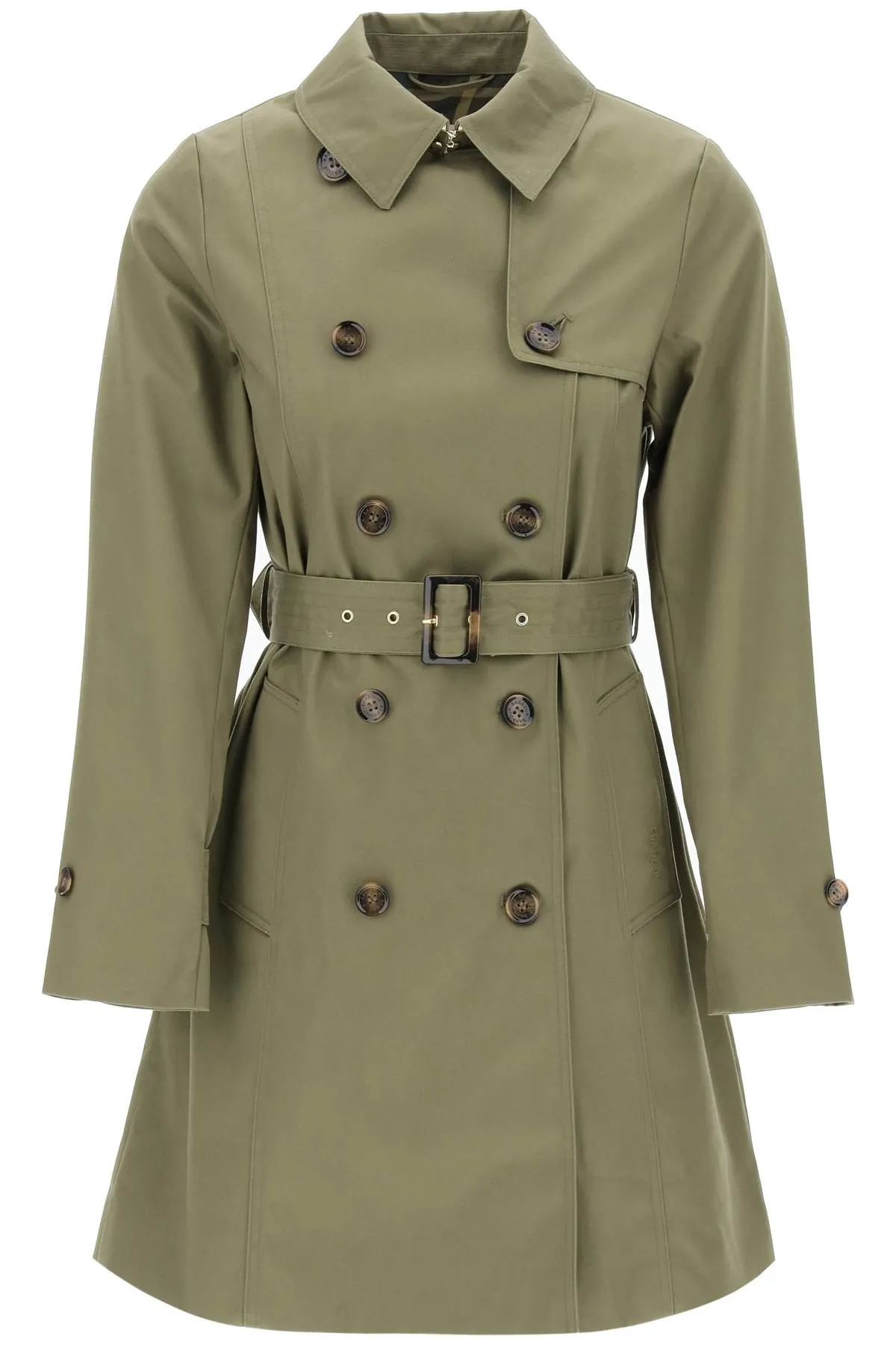 Barbour Double-Breasted Trench Coat For