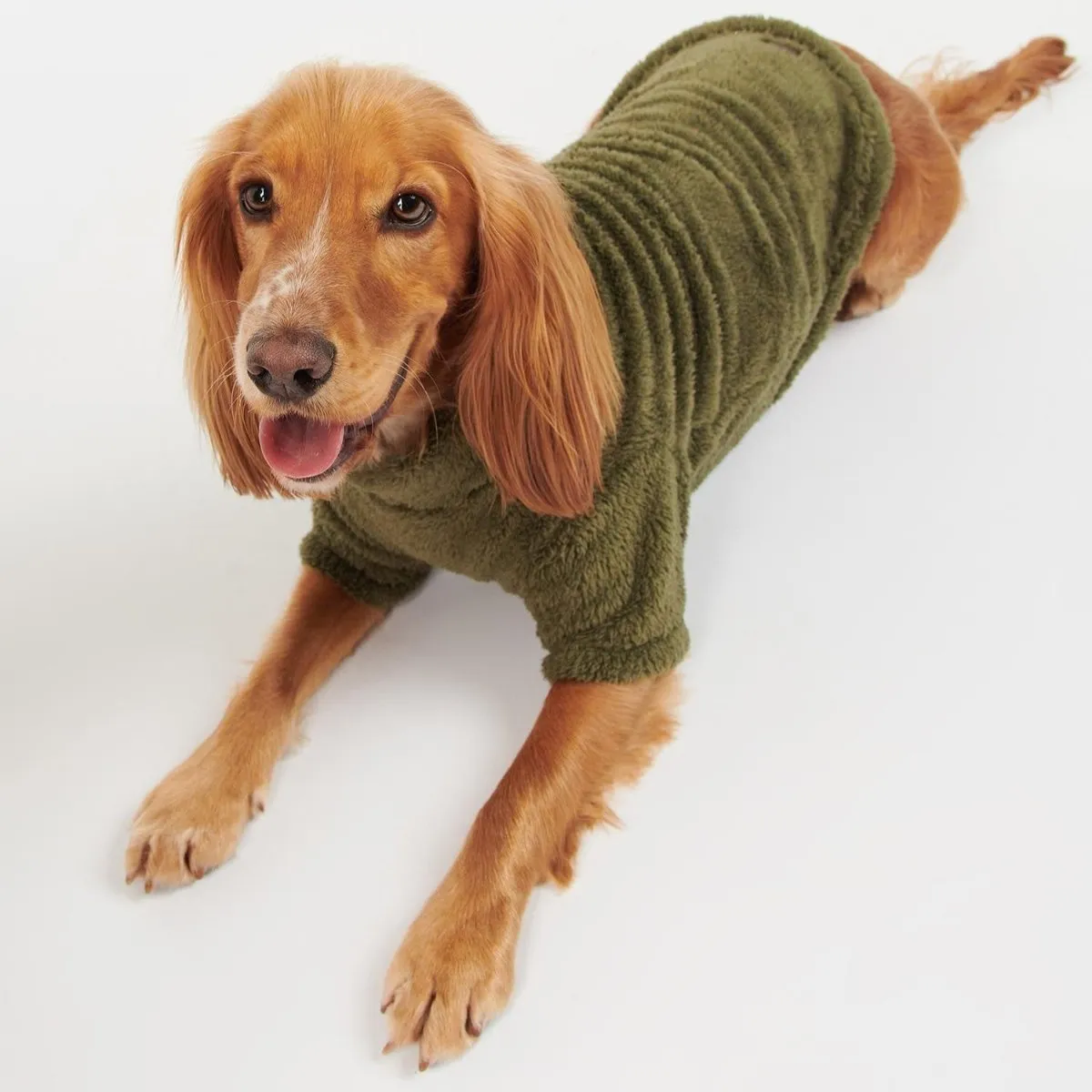 Barbour Teddy Dog Fleece in Olive