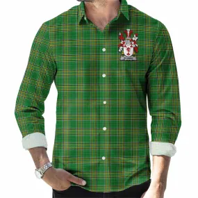 Beamish Irish Clan Tartan Long Sleeve Button Up with Coat of Arms