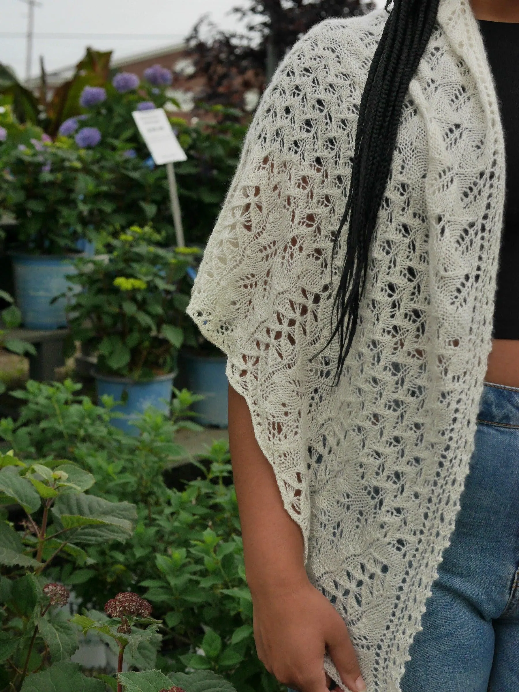 Bee Fields Triangle Shawl <br/><small>knitting pattern</small>