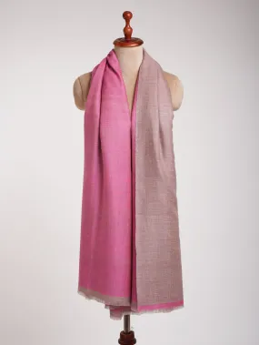 Beetroot Purple and Beige Dorukha Pashmina Shawl