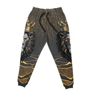 Black and Gold Lion Joggers