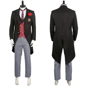 Black Butler Season 4: Public School Arc Edgar Redmond Black Outfit Party Carnival Halloween Cosplay Costume