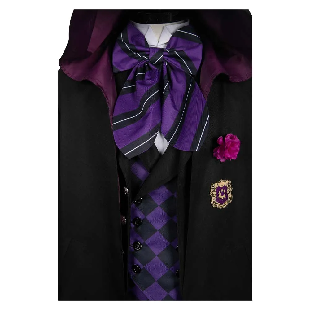 Black Butler Season 4: Public School Arc Violet Gregory Purple Uniform With Cloak Set Party Carnival Halloween Cosplay Costume