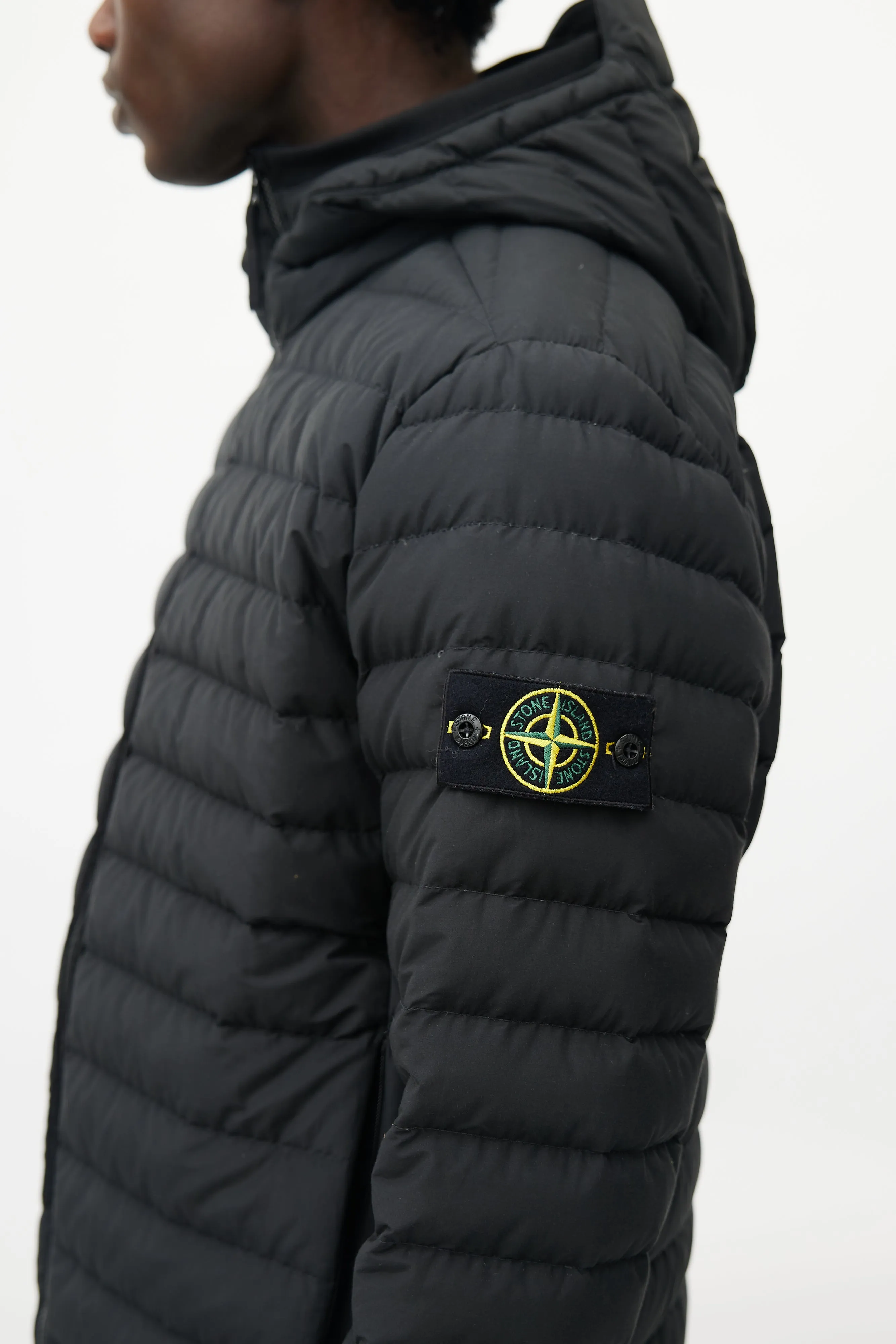 Black Quilted Down Jacket