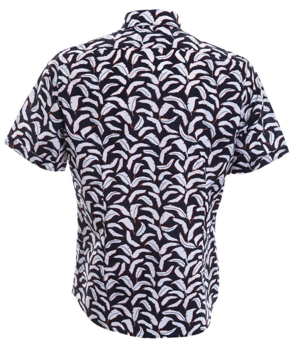 BOSS Luka_F Short Sleeve Shirt in Navy