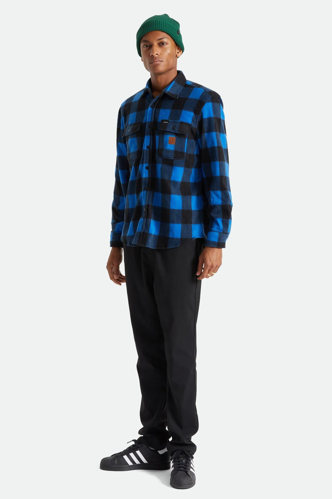 Bowery L/S Arctic Stretch Fleece - Skydiver Blue Plaid