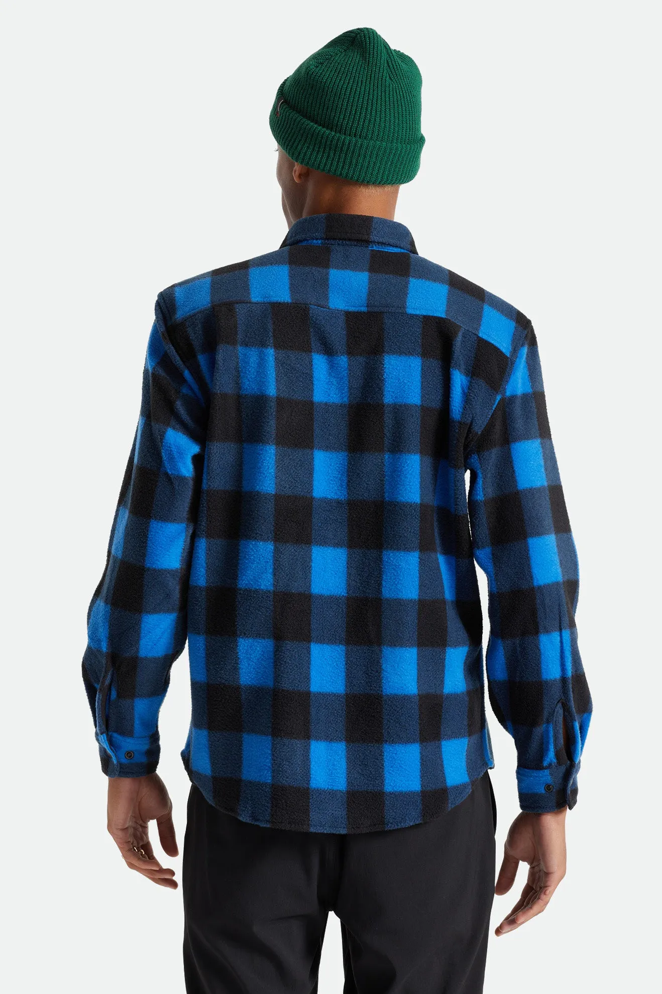 Bowery L/S Arctic Stretch Fleece - Skydiver Blue Plaid