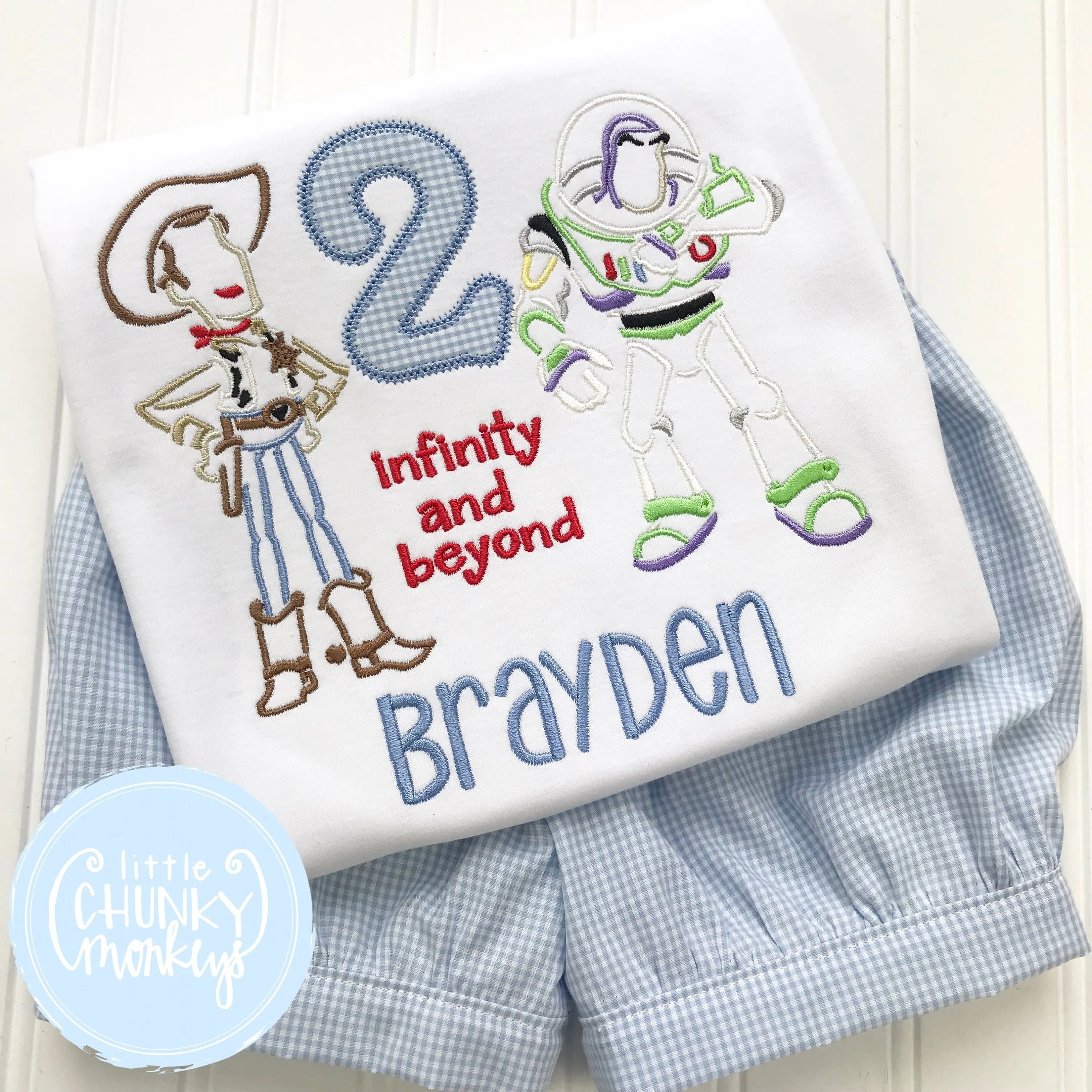 Boy Shirt - Cowboy and Astronaut Birthday Themed Shirt