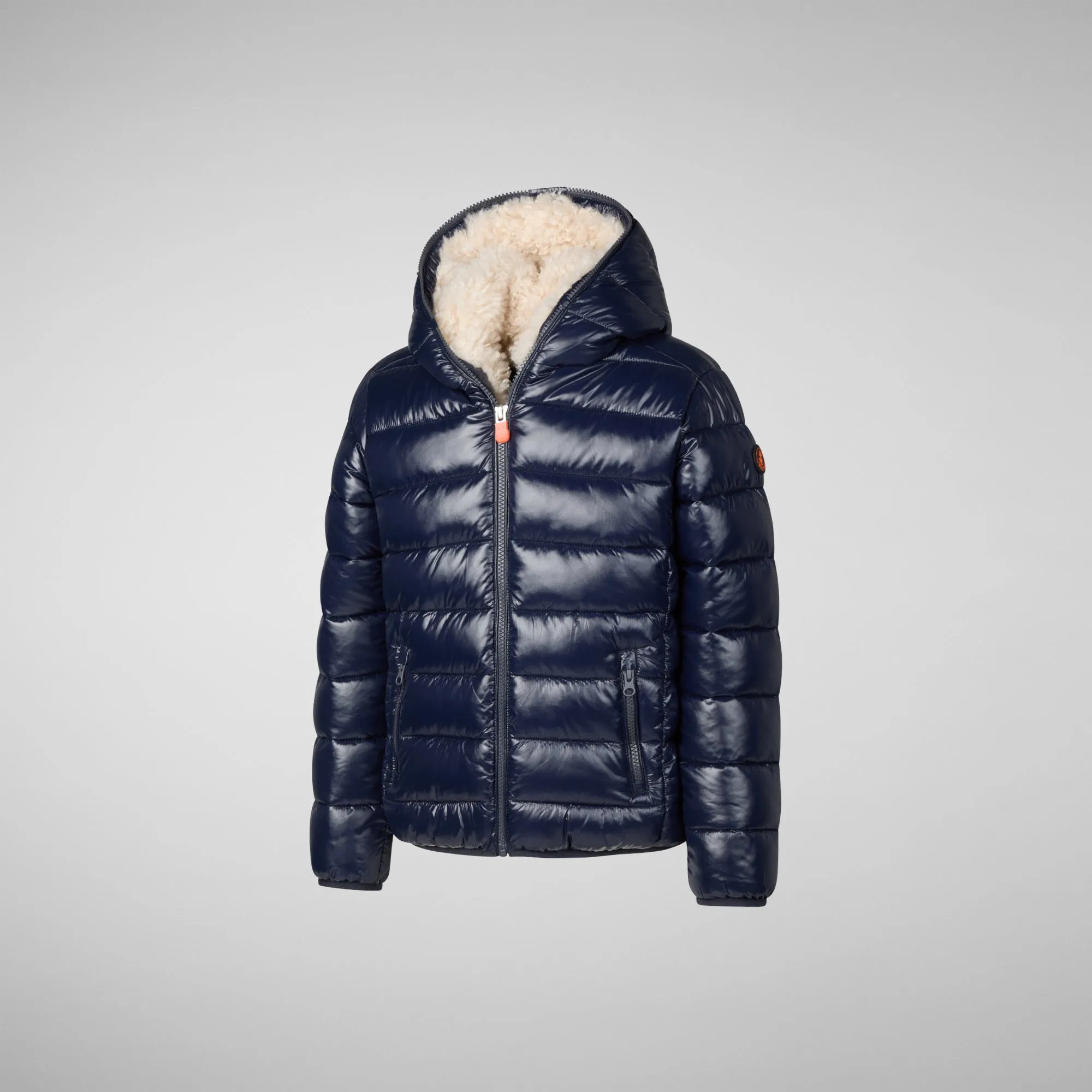 Boys' animal free puffer jacket Gavin in blue black