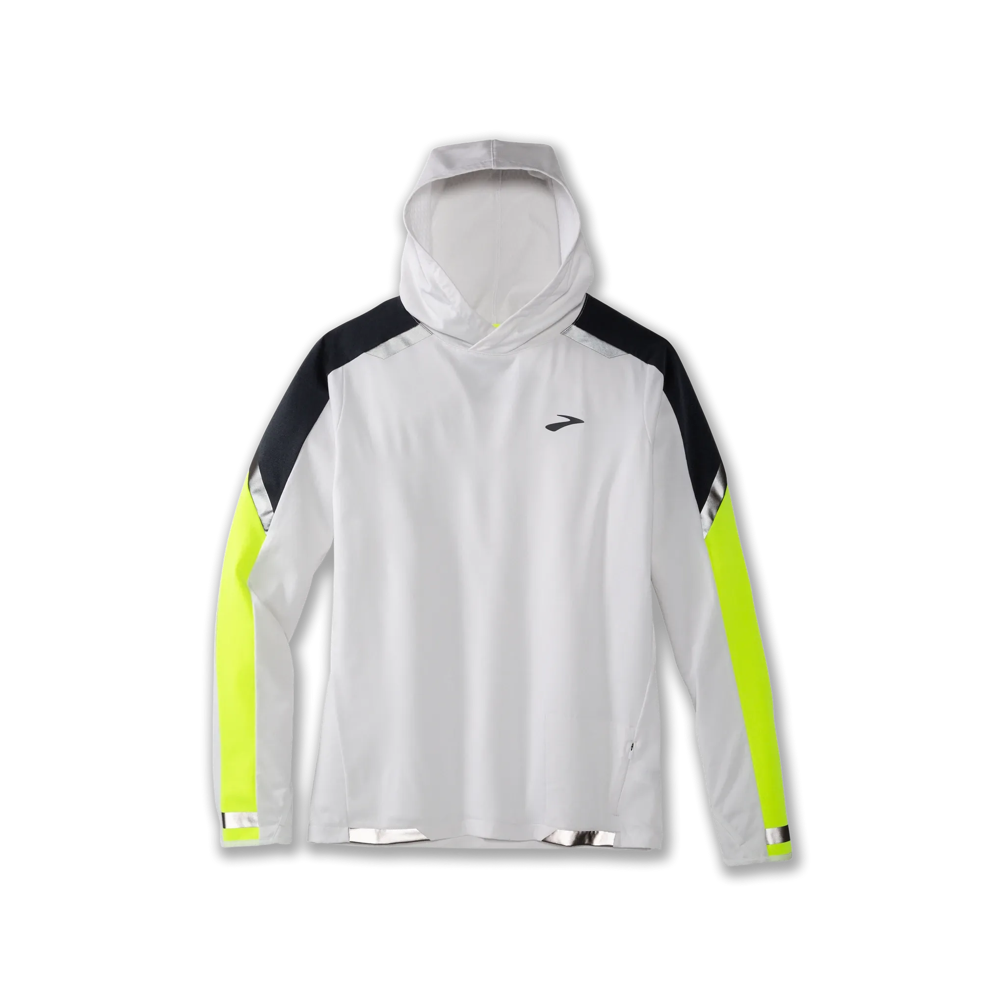 Brooks | Run Visible Thermal Hoodie | Men's | White/Asphalt/Nightlife