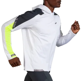 Brooks | Run Visible Thermal Hoodie | Men's | White/Asphalt/Nightlife