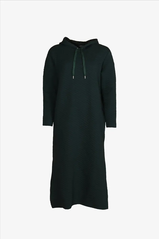 Bubble Hoodie Dress Green