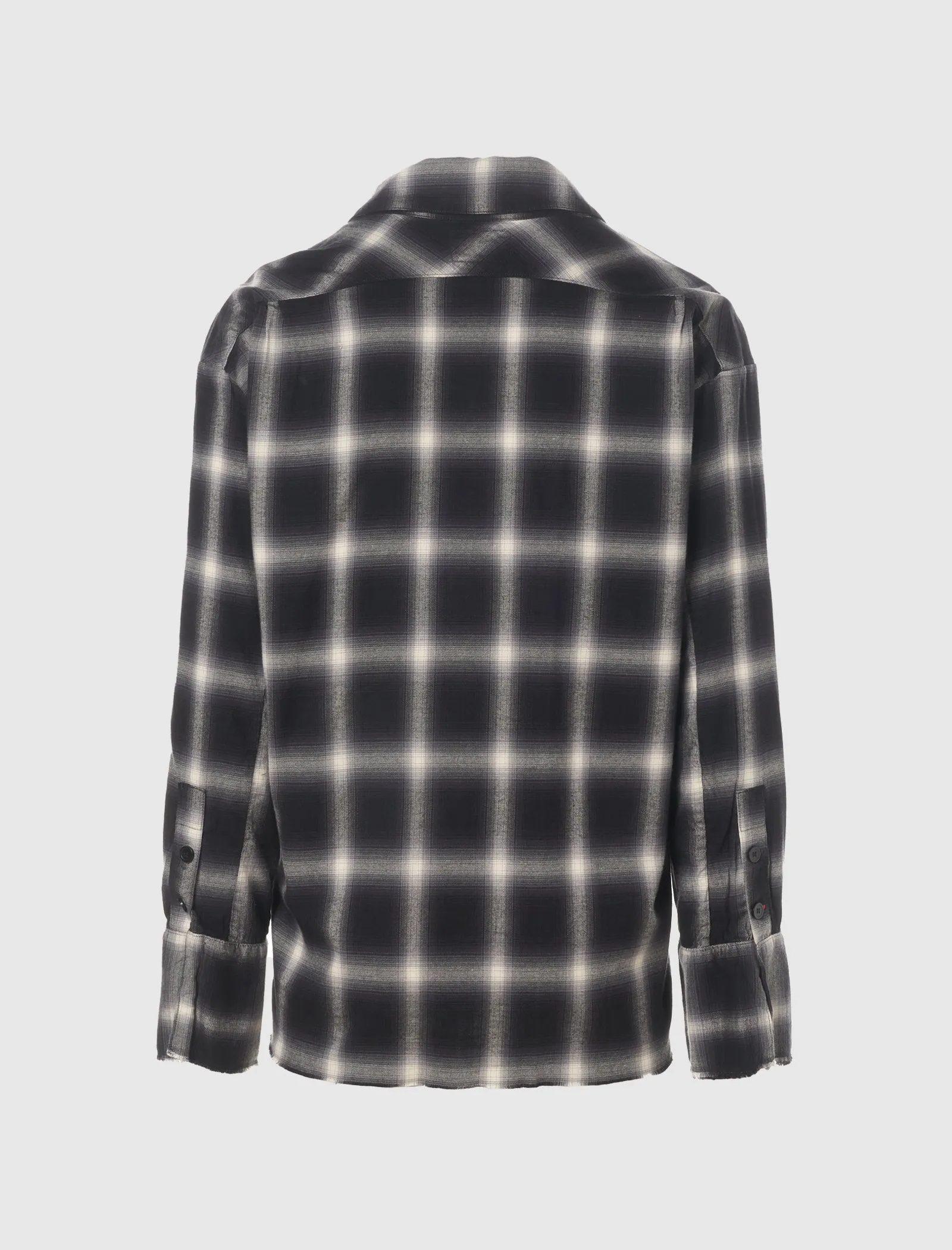 B/W PLAID BOXY SHIRT