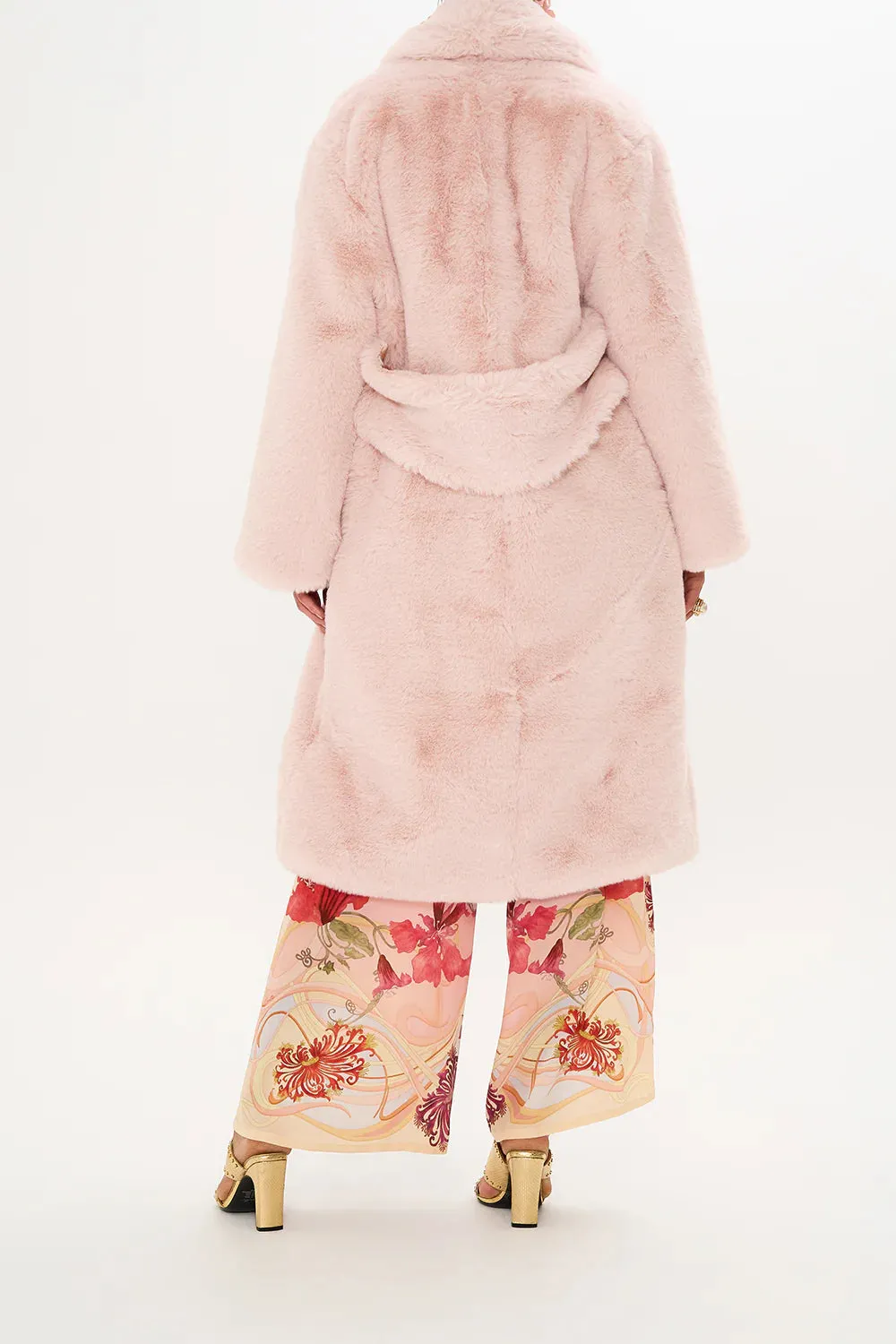 CAMILLA | Blossoms And Brushstrokes Long Teddy Coat