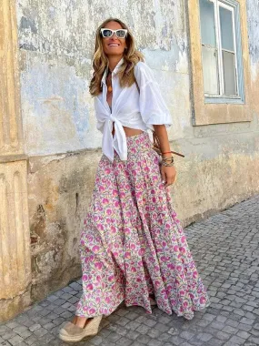 Casual All Match Boho Maxi Skirt