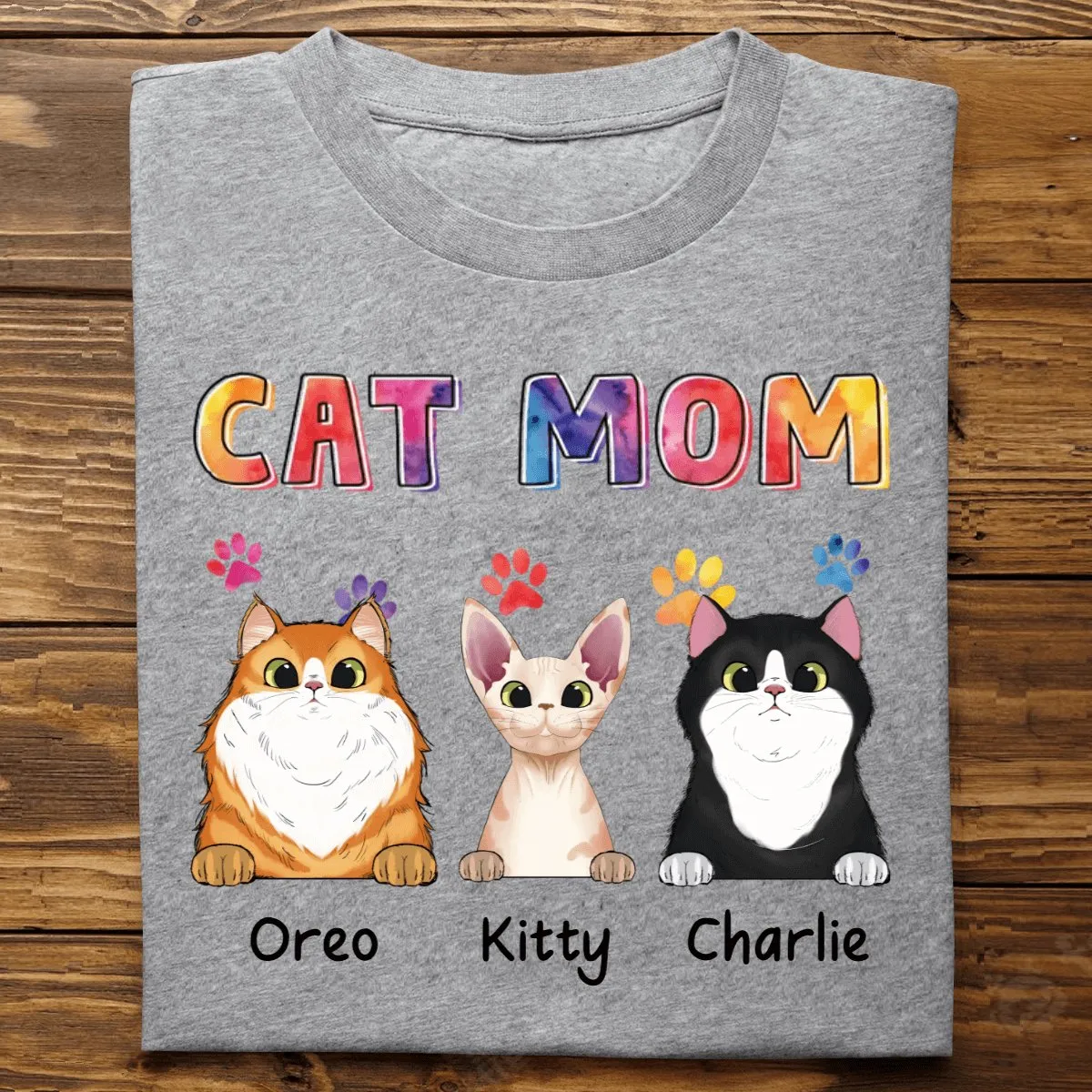 Cat Lovers - Cat Mom - Personalized Unisex T-shirt (Ver. 2)