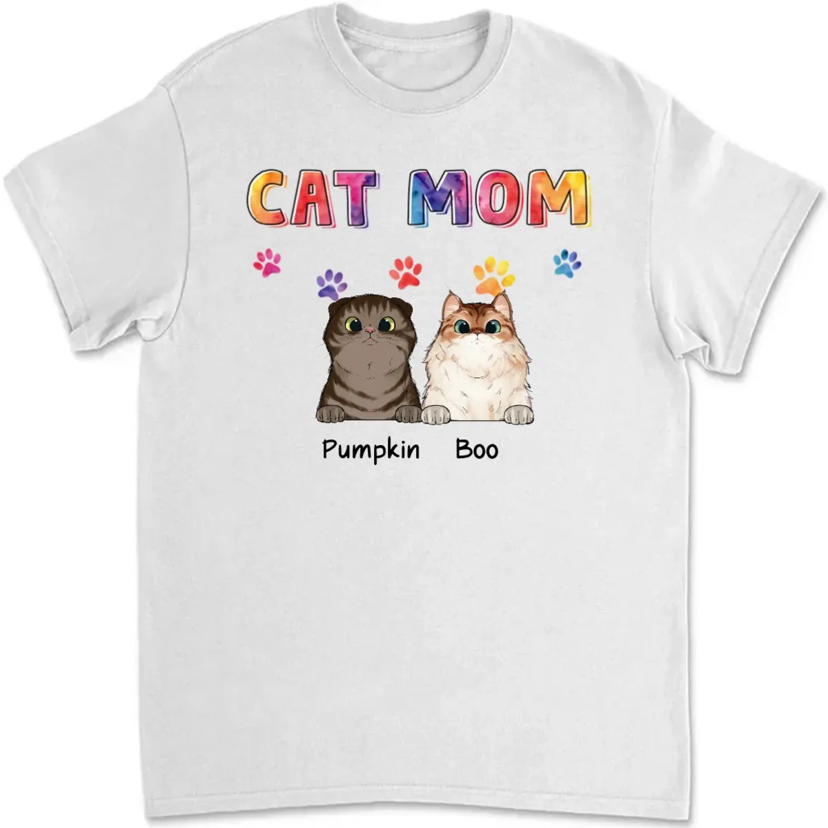 Cat Lovers - Cat Mom - Personalized Unisex T-shirt (Ver. 2)