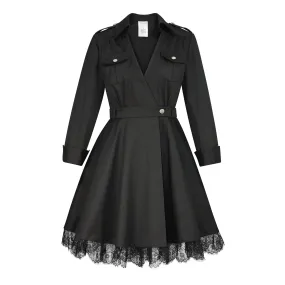 ChicStar Shacket Dress Jacket in Black