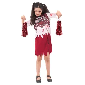 Children Zombie Cheerleader Girl Costume