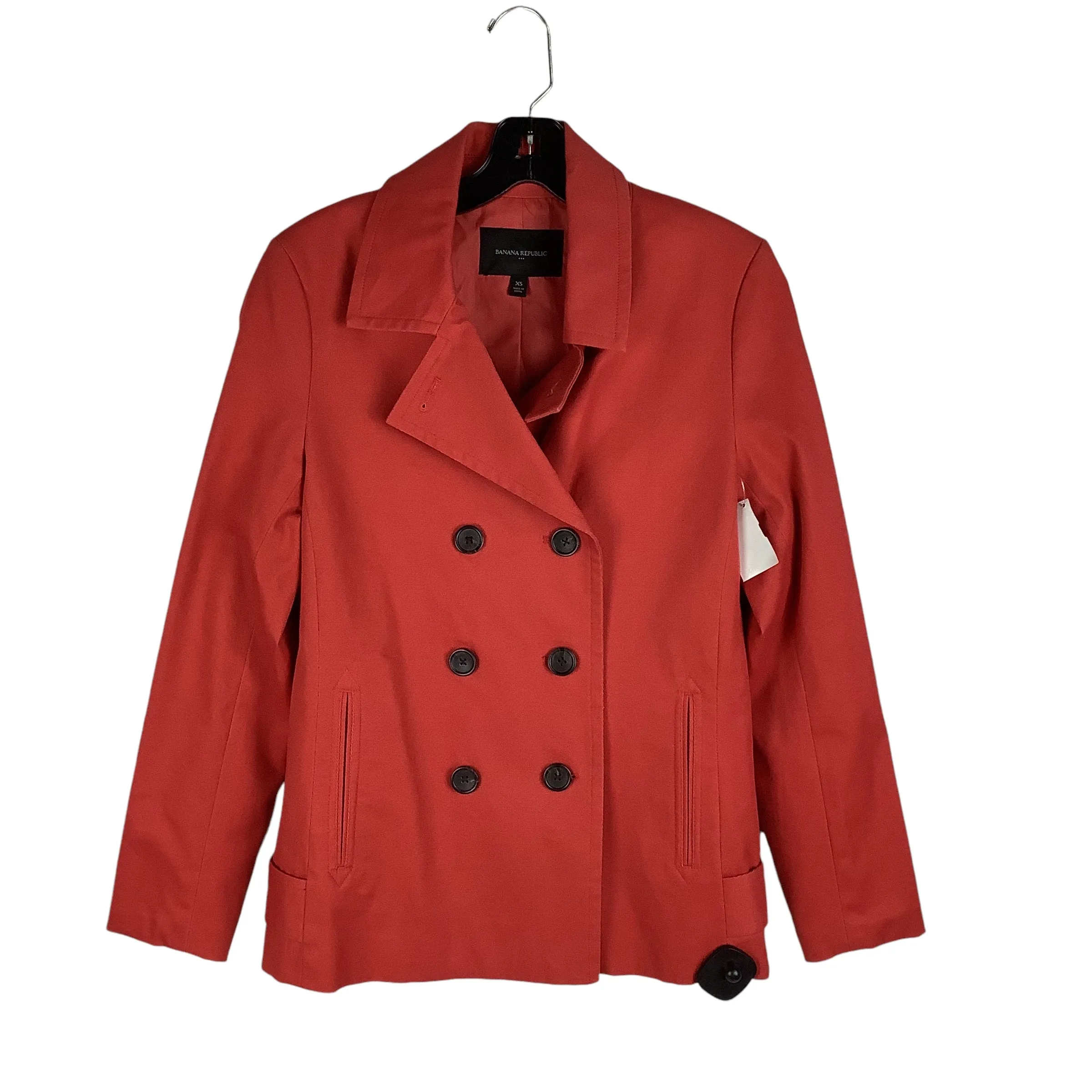 Coat Trench Coat By Banana Republic In Red, Size: Xs