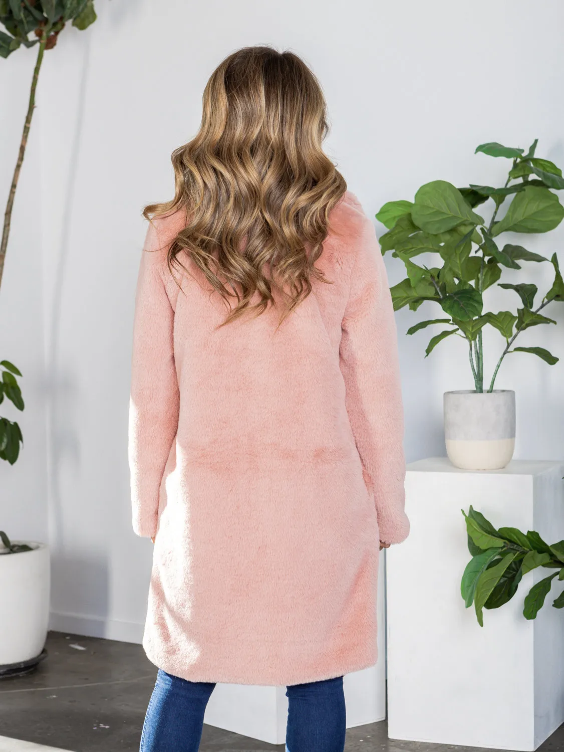 Coco Faux Fur Coat - Pink