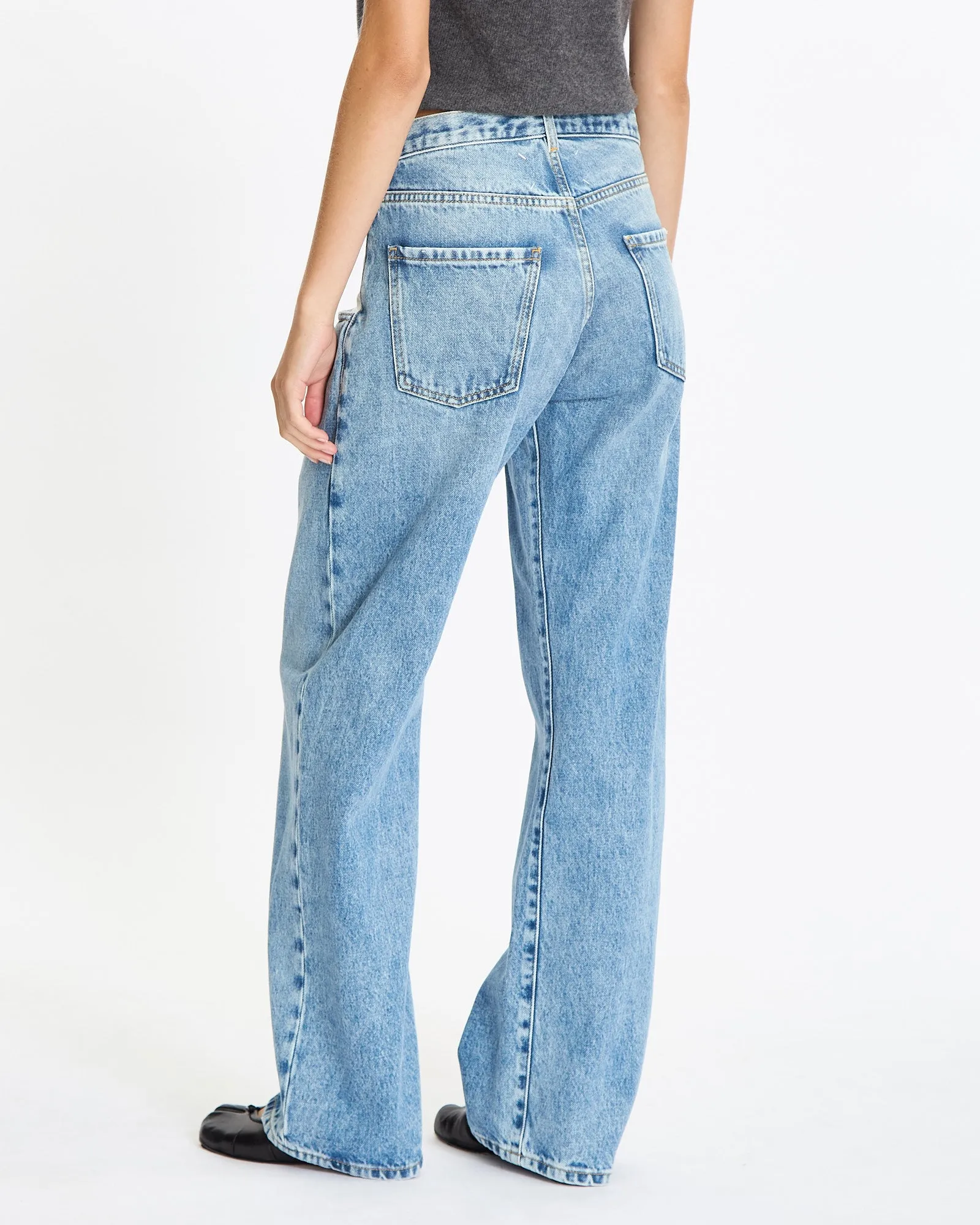 Contrast Pockets Jeans